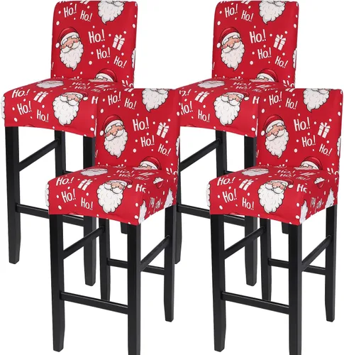 Vista 27 de SearchI Juego de 2 fundas para taburetes de bar, fundas de asiento de taburete elásticas y lavables, fundas para sillas de altura de mostrador