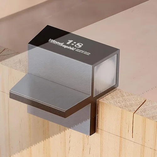 Vista 3 de Guía de sierra de cola de milano - Ángulo 1:6 para madera blanda - Herramienta magnética de carpintería de aluminio CNC para precisión de corte