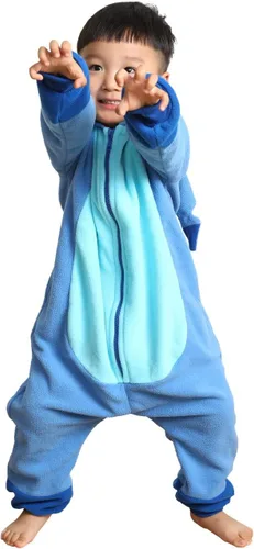 Vista 4 de OGU' DEAL Pijama de animal para niños, disfraz de una pieza para Halloween, cosplay, traje de dibujos animados para niños y niñas