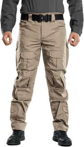 Vista 3 de TRGPSG Men's Hiking Pants Casual Cargo Pants Camo Work Tactical Pants with Multi Pocket