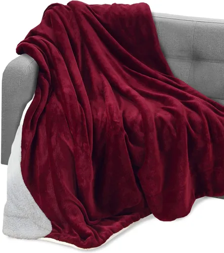 Vista 35 de Elegant Comfort Manta, Manta Reversible de Franela Sherpa, Ultra-Suave, Mullida, Acogedora y Afelpada - Manta Decorativa Ligera para Todas las Gris