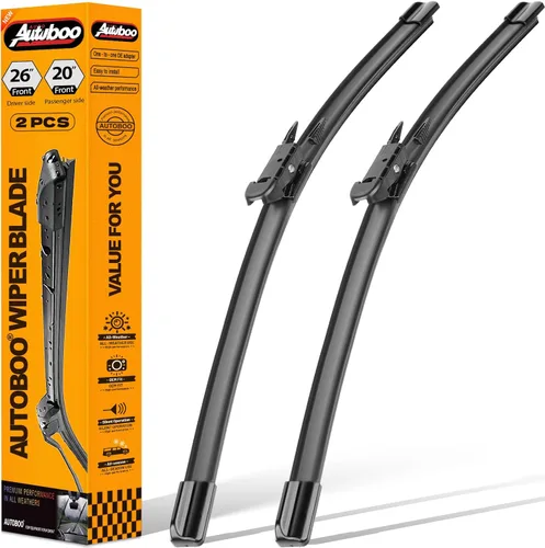Vista 19 de AUTOBOO Limpiaparabrisas de repuesto de 13 + 13 pulgadas para limpiaparabrisas delantero Jeep Wrangler TJ 1997 1998 1999 2000 2001 2002 2003 2004