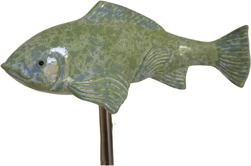 Vista 12 de Estatua de jardín de peces Koi, escultura de peces para exteriores, adornos de jardín de peces de resina, escultura de peces para patio, patio, Azul