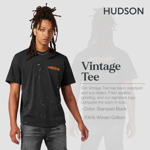 Vista 2 de HUDSON Camiseta vintage para hombre