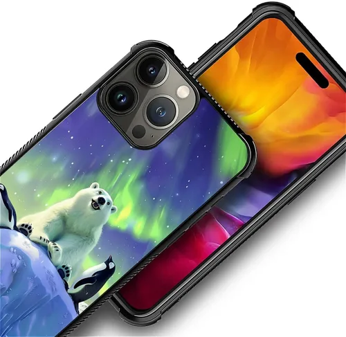 Vista 652 de Funda compatible con iPhone 15, diseño de elefantes africanos, diseño increíble a prueba de golpes, antiarañazos, carcasa trasera de policarbonato