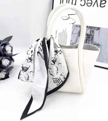 Vista 10 de Women's Designer Neckerchief Handbag Handle Ribbon Fashion Scarf Letter Printed Hair Tie