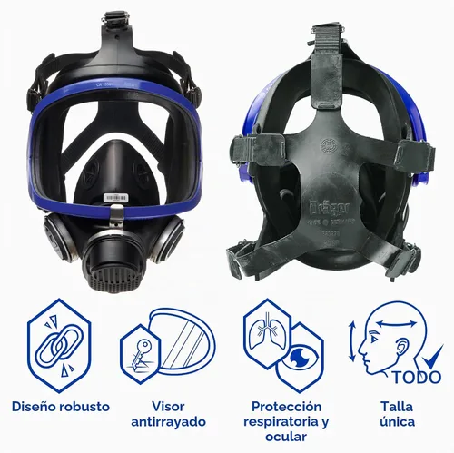 Vista 2 de Dräger X-plore 5500 Máscara respiradora de cara completa Aprobado por NIOSH
