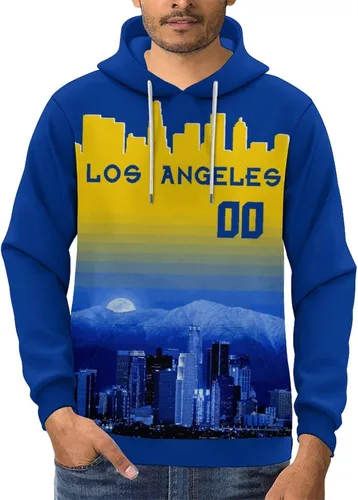 Vista 44 de Custom Football Hoodies City Night Skyline Personalized Sweatshirt Name Number Fan Gift Pullover for Men Women Youth
