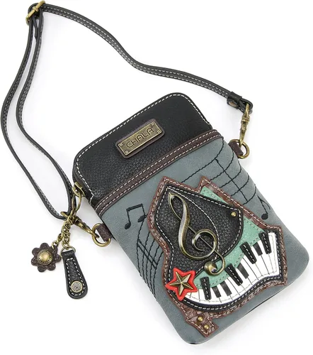 Vista 2 de CHALA - Bolsa cruzada de piel sintética para mujer, con correa ajustable, para teléfono celular, multicolor