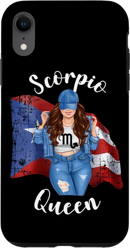 Vista 24 de Funda para iPhone 16 Puertorriqueña Escorpio Reina de Puerto Rico Morena