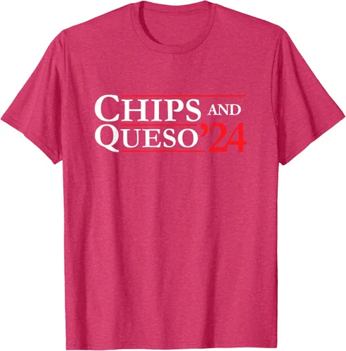 Vista 3 de Novedad 2024 Campaña electoral '24 Chips and Queso T-Shirt, Azul / Patchwork, S Azul Marino