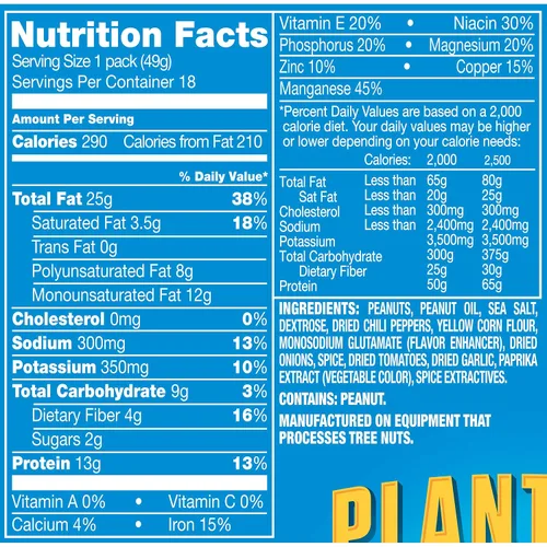 Vista 2 de Planters Heat Peanuts, 1.75 onzas (paquete de 18)