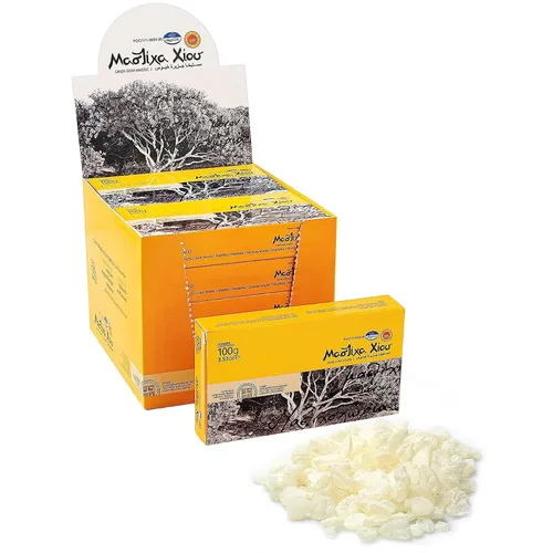 Vista 7 de Chios Mastiha Mastica 3.52 oz 3.53 oz Lágrimas Grandes de Grecia, Mastiha Mastiha Natural 100% Auténtica, Baja en Calorías y Varios Beneficios