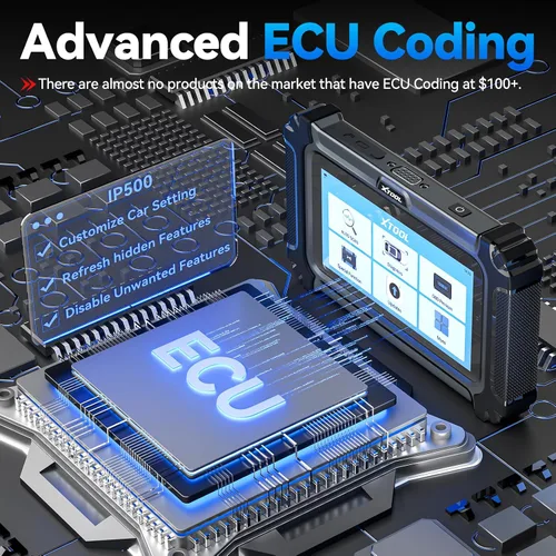 Vista 3 de XTOOL IP500 para escáner BMW OBD2, herramienta de escaneo bidireccional de sistemas completos con ECU C0ding, herramienta de registro de batería