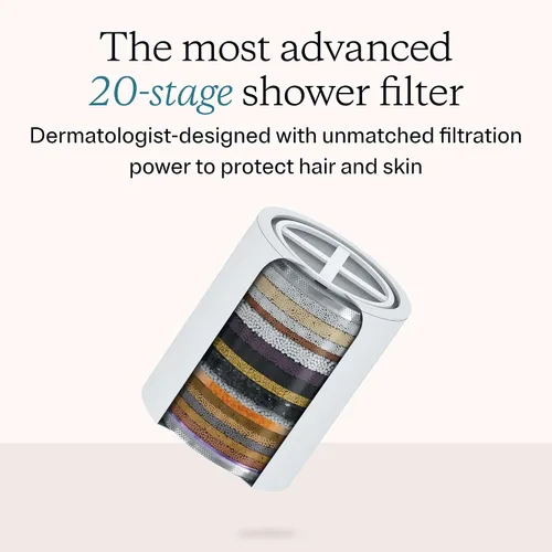 Vista 3 de MDhair - Filtro de repuesto para ducha de 20 etapas para cloro, metales pesados y agua dura, restaura la salud del cabello y la piel, se adapta a