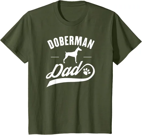 Vista 13 de Doberman Dad - Camiseta para amante del dueño del perro, Negro, S