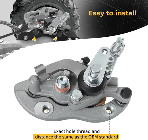 Vista 4 de M MATI Pinza de freno trasera para Yamaha YFZ450/YFZ450R/YFZ450X 2006-2021 Raptor 700/700R 2013-2021 5TG-2580W-21-00 5TG-2580W-20-00