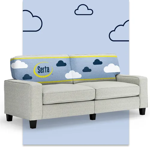Vista 18 de Serta Palisades Sofás Tapizados para Sala, Sofá de Diseño Moderno, Tela, Beige