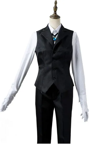 Vista 6 de The Antiguo Magus Bride Elias Ainsworth Cosplay traje negro conjunto completo