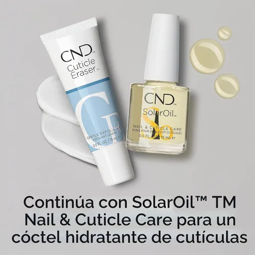 Vista 9 de CND The Cuticle Couple, SolarOil + Borrador de cutículas, 0.5 onzas