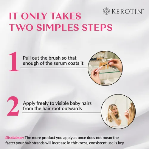 Vista 8 de Kerotin Flyaway - Tratamiento de suero para el cabello Barra de acabado rápido para el cabello del bebé y el encrespamiento Estimula