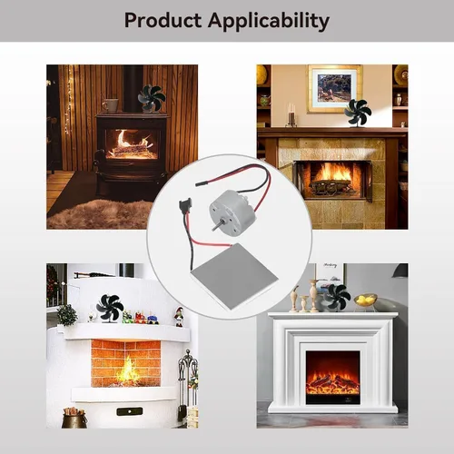 Vista 4 de Accesorios para ventilador de chimenea, hoja de generación de energía de motor universal para motor de repuesto y hoja