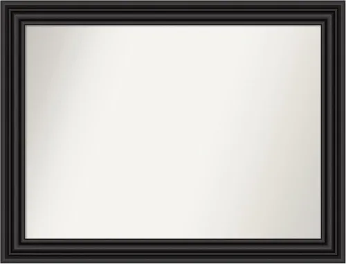 Vista 436 de Amanti Art Espejo personalizado, espejo de baño negro puente, espejo de pared o espejo de tocador de baño sobre el fregadero (26 x 26 pulgadas)