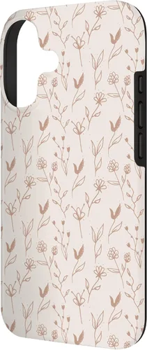 Vista 2 de Beige Tan Wildflower Floral Minimal Flower Boho Case for iPhone 17