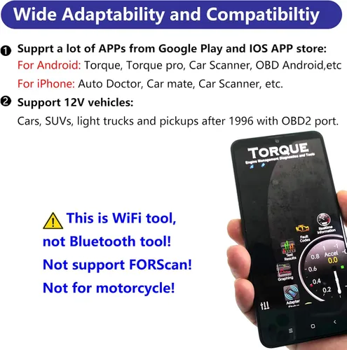 Vista 3 de Adaptador WiFi ELM327 OBD2 WiFi ELM 327 OBD2 Escáner para Android iOS iPhone Escáner OBDii para Auto Lector de Códigos Conector Dongle Interfaz