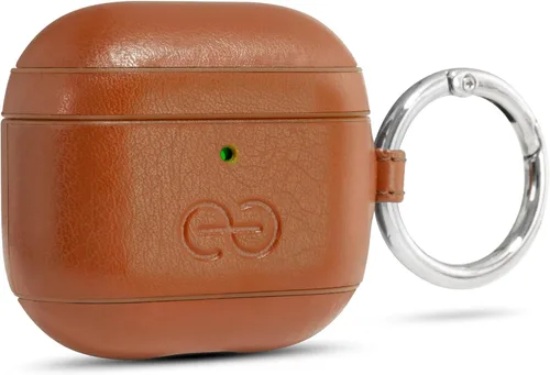 Vista 21 de Dreem Om - Funda para estuche con clip para llavero compatible con AirPods 1 y 2, funda de cuero vegano para Airpods para hombres y mujeres, Negro