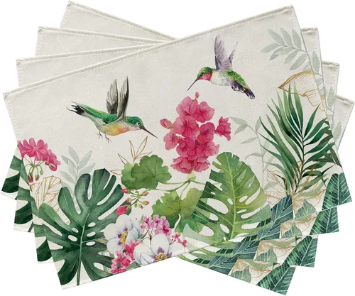 Vista 11 de Seliem Camino de mesa de flores de amapola roja primaveral, acuarela patriótica floral mariposa para el hogar, cocina, decoración botánica, día