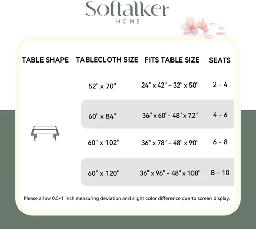Vista 6 de Softalker Mantel rectangular de primavera – Mantel decorativo impermeable con patrón floral de Pascua, resistente a las manchas, sin arrugas