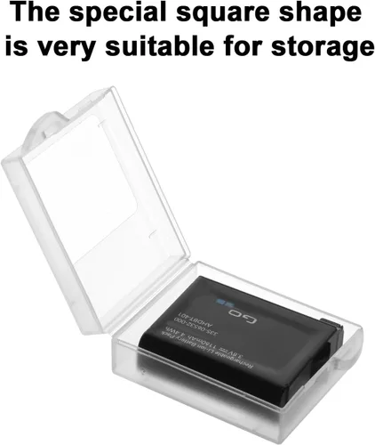 Vista 6 de Cosmos Paquete de 6 cajas protectoras de plástico compatibles con batería GoPro Hero color transparente esmerilado