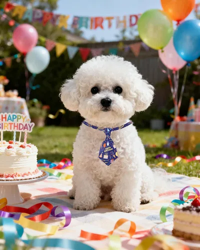 Vista 6 de PET SHOW Paquete de 10 corbatas para perros de feliz cumpleaños, XS