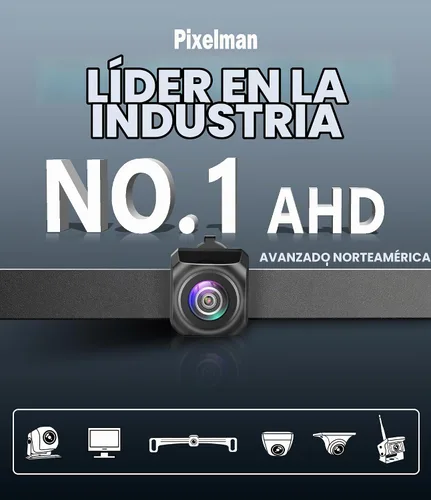Vista 2 de Cámara de respaldo para matrícula, cámara de marcha atrás para coche AHD Rear View Camera, IP69 Waterproof Universal Stainless Bracket Back up