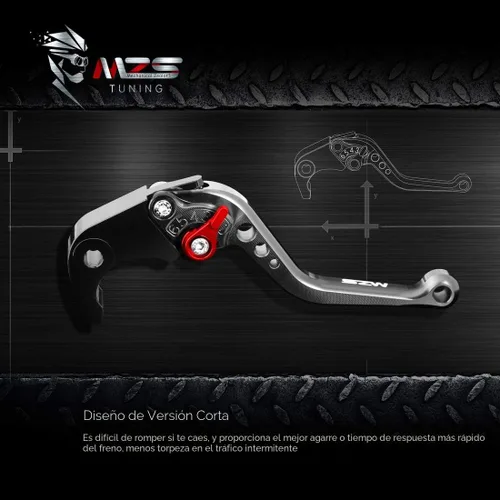 Vista 5 de MZS - Palancas de embrague/freno cortas ajustables para motocicleta, color negro, CNC, compatibles con Z900 17-24 / Z650 Z650RS EX650 ER6F 17-25