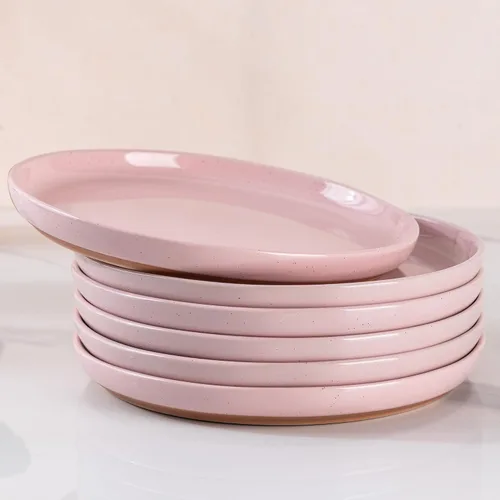 Vista 12 de AmorArc Juego de 6 platos de cerámica, esmalte mate de 8.0 pulgadas para cocina, postre, ensalada, aperitivo, platos pequeños para platos llanos