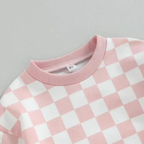 Vista 32 de Karuedoo Sudadera a cuadros para bebé niño y niña, mameluco de gran tamaño, manga larga, con burbujas, ropa neutra para otoño