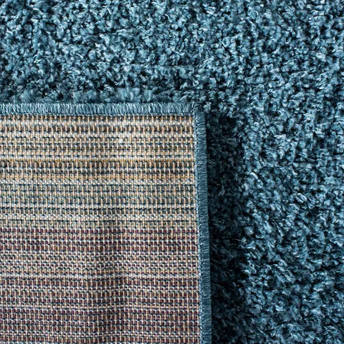 Vista 2 de SAFAVIEH Venus Shag Collection - Alfombra decorativa, 2 pies 2 pulgadas x 4 pies, color azul, diseño sólido, no desprende pelusa y de fácil cuidado