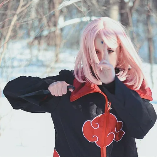 Vista 2 de Im.Create Disfraz de anime de Akatsuki con capa para niños, disfraz de Uchiha Itachi Obito para Halloween, cosplay