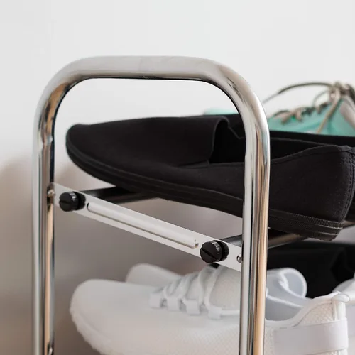 Vista 5 de IRIS USA Zapatero de 5 niveles, hasta 15 pares, organizador de zapatos para armario, entrada, espacio pequeño, estante de almacenamiento de zapatos