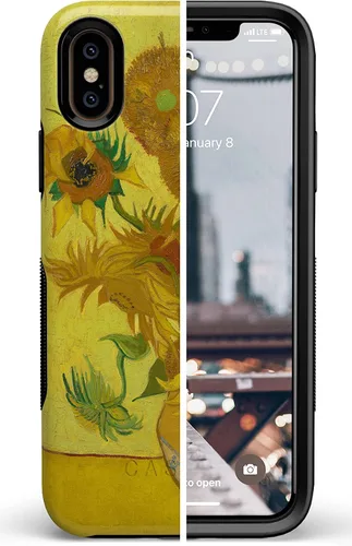 Vista 32 de Casely Funda para iPhone Xs Max Funda con estampado de festival (solo buenas vibraciones)