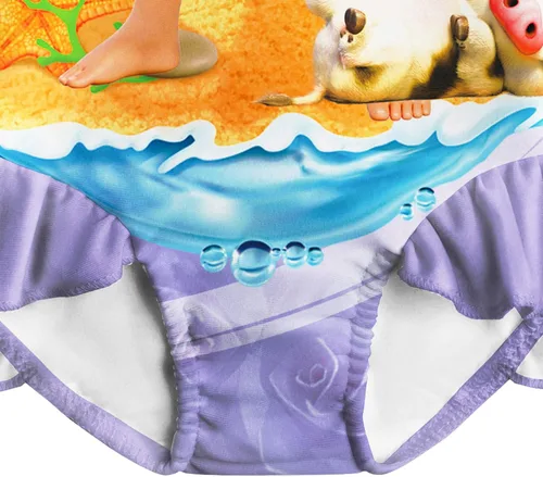 Vista 7 de Yannie Traje de baño de princesa de una pieza para niñas con sombrero