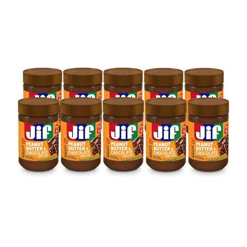 Vista 8 de Jif Mantequilla de maní cremosa reducida en grasa, 12 frascos (16 onzas)