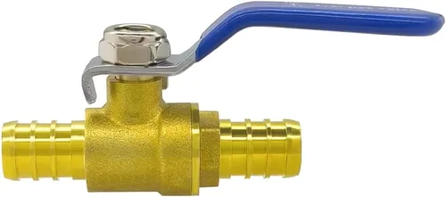 Vista 3 de Hooshing Válvula de bola PEX de latón de 1/2 pulgada, válvula de cierre de puerto completo, válvula de agua Pex, accesorios de parada de agua