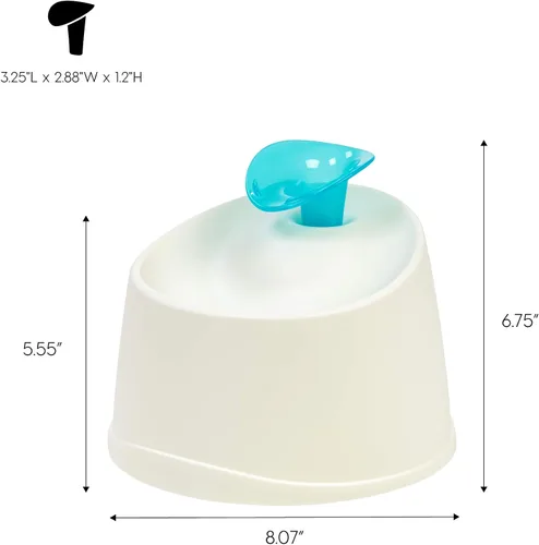 Vista 7 de IRIS USA - Caja de arena para gatos con tapa abierta con pala y escudo de dispersión, color negro + paquete de fuente de agua para gatos de 44