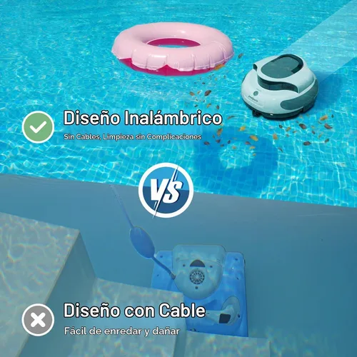Vista 5 de POOLPURE Limpiador de piscina inalámbrico profesional, estacionamiento de autoservicio