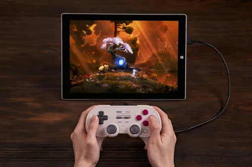 Vista 6 de 8BitDo Pro 2 Wired Controller for Switch, Windows, Steam Deck & Raspberry Pi (G Glassic Edition)