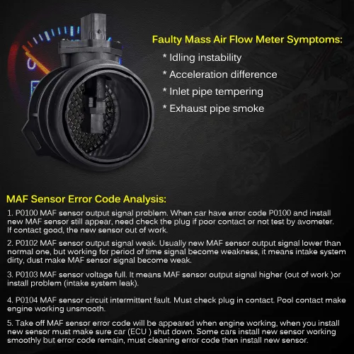 Vista 71 de Medidor de sensor de flujo de aire masivo MAF compatible con Ford con E-150 4.6L, 5.4L 2004-2014, para Ford E-150 Club Wagon 5.4L Reemplazo