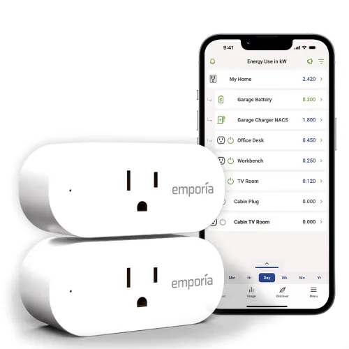 Vista 7 de Emporia - Enchufe inteligente con monitoreo de energía, enchufe inteligente WiFi funciona con Alexa y Google Home - Enchufe WiFi de 15A